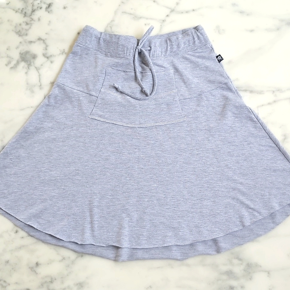 NWOT. Cotton Blended Sweatshirt Skirt with raw edge.
